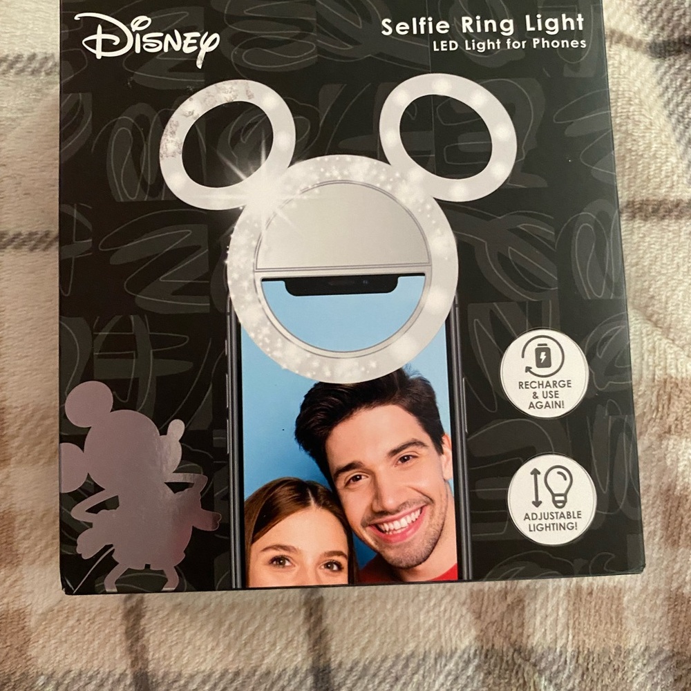 Disney Mickey Mouse Selfie Ring Light - Black and White